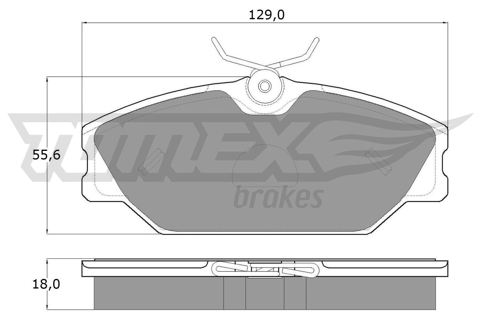 Obrázok Sada brzdových platničiek kotúčovej brzdy TOMEX Brakes  TX10761